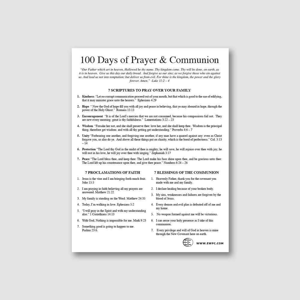 
                  
                    100 Days Of Unbroken Prayer and Prayer Guide
                  
                